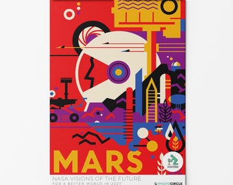 NASA Calendar 2027 – Visions of the Future | Retro Sci-Fi Space Art | Sustainable Gift