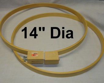 Quilting Hoop - 14" Diameter, Round, Wood (Vintage)