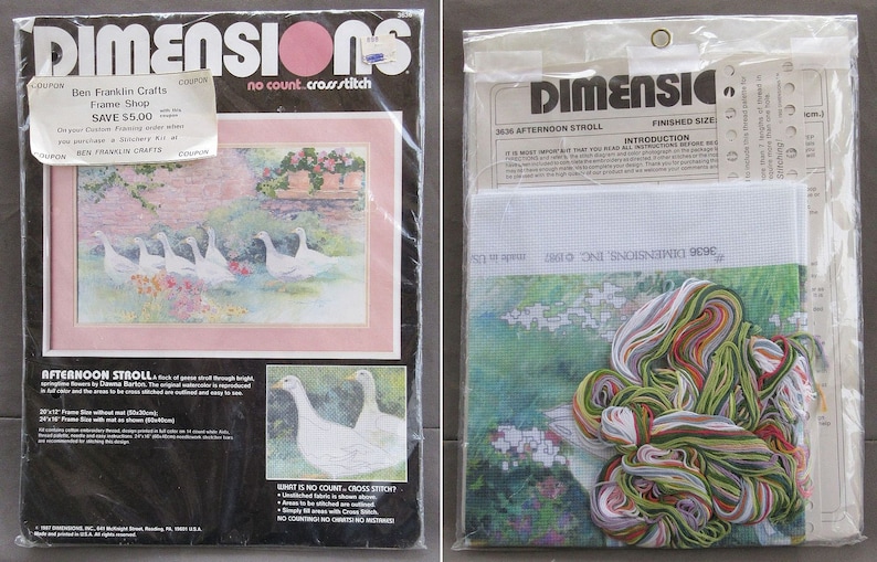 Dimensions Counted and No Count Cross Stitch Kits vintage - Etsy