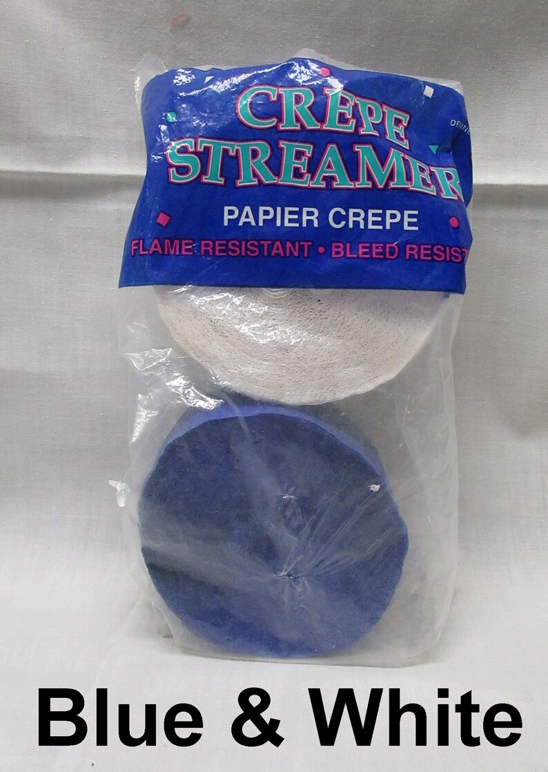 Dennecrepe Dual Rolls Crepe Paper Party Streamers Vintage image 4