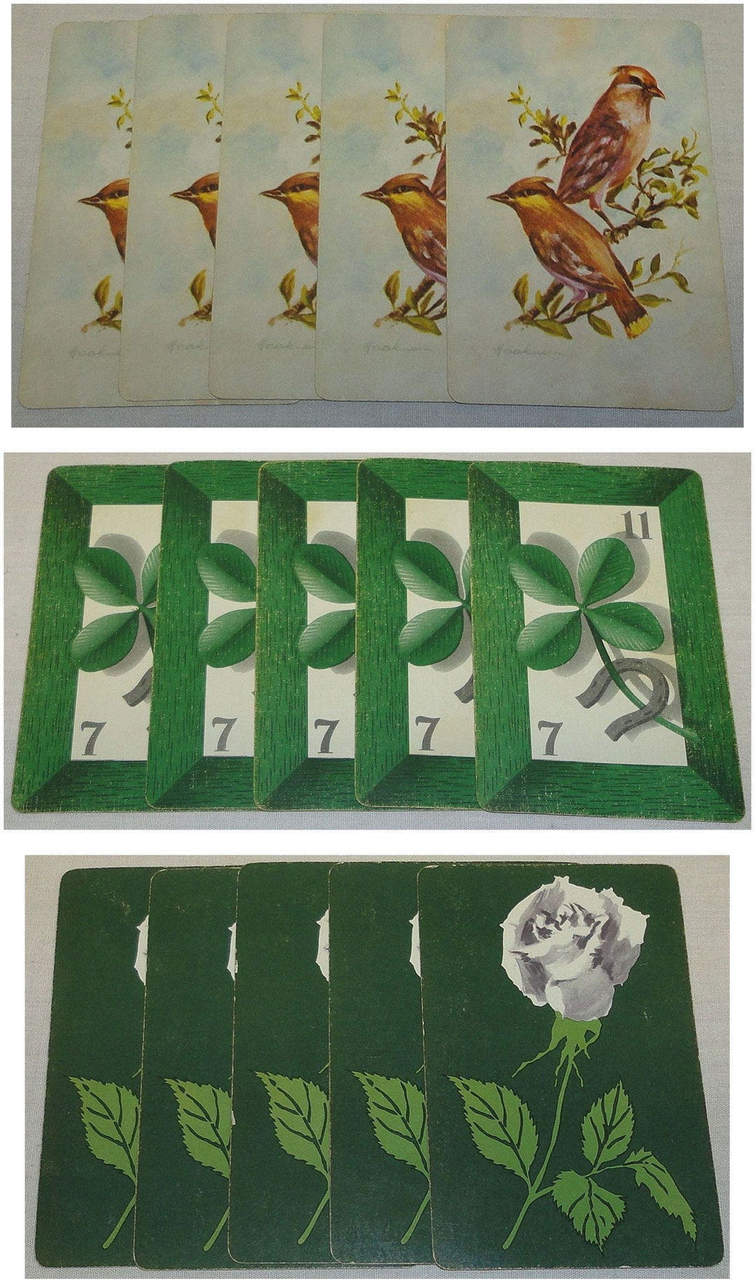Playing Card Ephemera Packs sets of 5 Cards Etsy