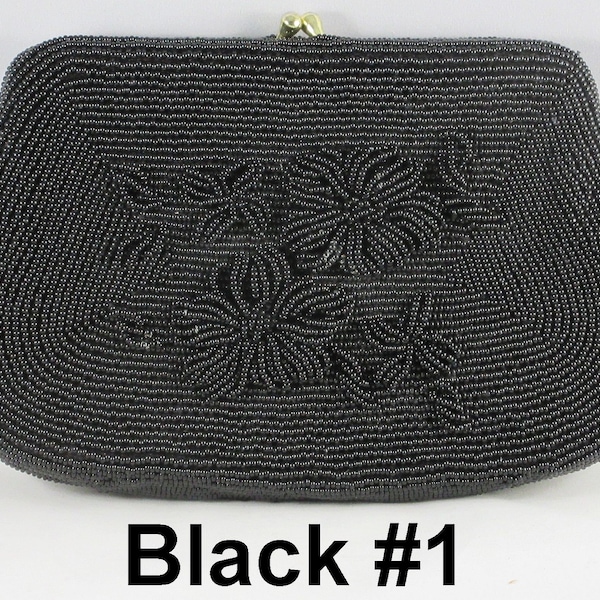 Black Beaded Evening Purse (Listing #1) (Vintage)