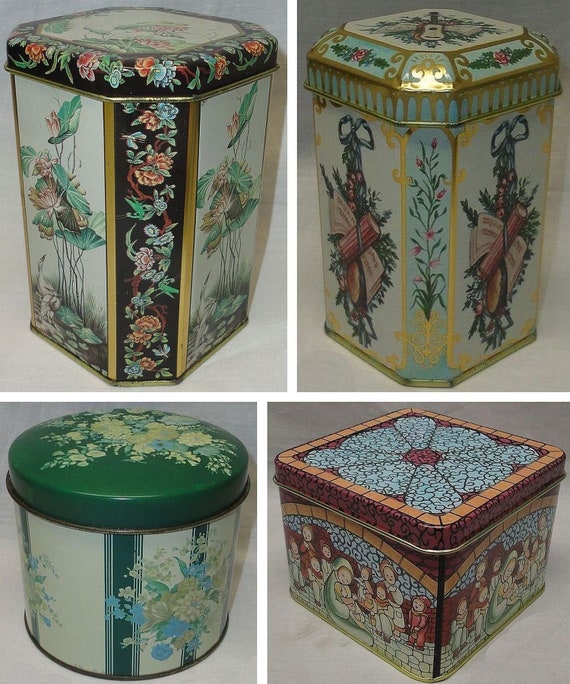 Decorative Tin Containers Made In Brazil For Meister Etsy