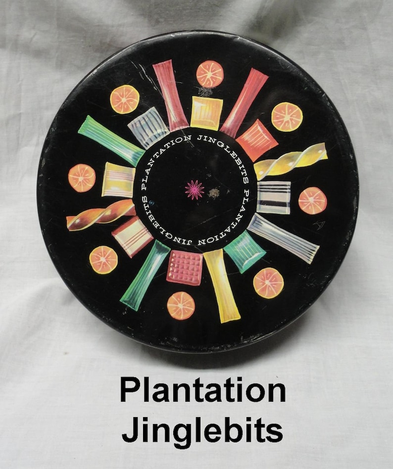 Vintage Decorative Tin Container Plantation Jinglebits