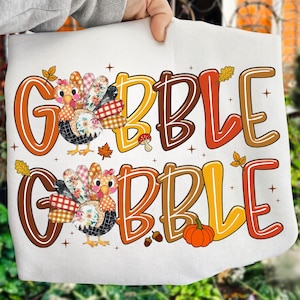 Thanksgiving Gobble Coquette PNG, Turkey PNG, Thanksgiving Sublimation Png, Thanksgiving Digital Download, Fall Png, Preppy Thanksgiving Png