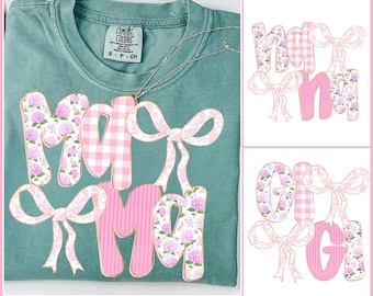 Spersonalizowany Kwiatowy Mama Png Pakiet, Babcia Mama Mimi Gigi Nana Mom Png, Niestandardowe Imię Png, Dzień Matki Png, Preppy Mama Png Prezenty Dla Mamy