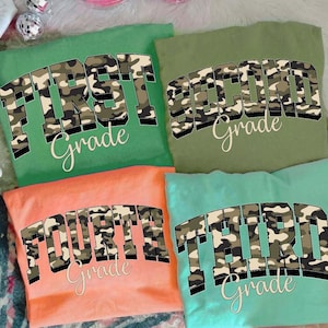 Retro Back to School Boys Old Camo PNG Bundle, Kindergarten Design, First Day PNG, Pre-K to Third Grade Png,School Boy Sublimation