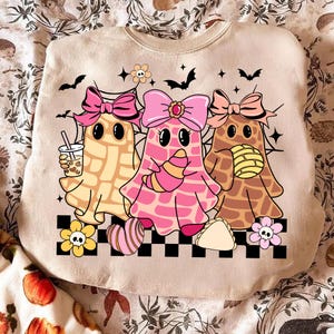 Preppy Pantasmas Ghost Pan Dulce Png, Pantasmas PNG, Halloween Mexican Png, Mexican Conchas Ghost Png, Halloween Conchas Png, Pan-tasmas Png