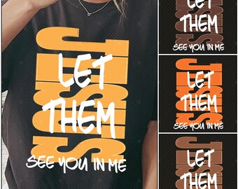 Retro God Jesus Let Them Png, Bible Spirit Religious, Jesus Png, God Design Png, Jesus Christian, Jesus Bible Verse Png Design Download