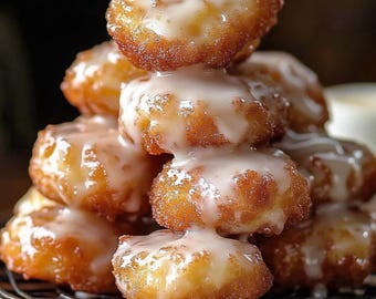 Apple Fritter Bites Recipe - Easy, Delicious Mini Apple Fritters with Cinnamon Glaze - Perfect Fall Dessert or Anytime Sweet Treat