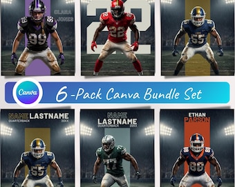 Custom Football Canva Templates & Sports Banner Designs | Senior Posters, Game Day Graphics Custom Social Media Templates