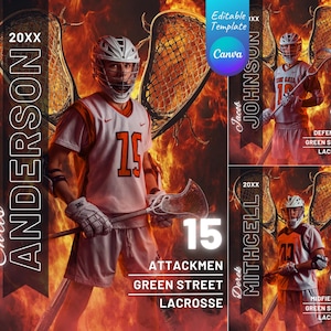 Modelos personalizados de Lacrosse Canva | Cartazes e fundos esportivos para idosos | Cenários de designs esportivos de lacrosse, modelos alternativos do Photoshop