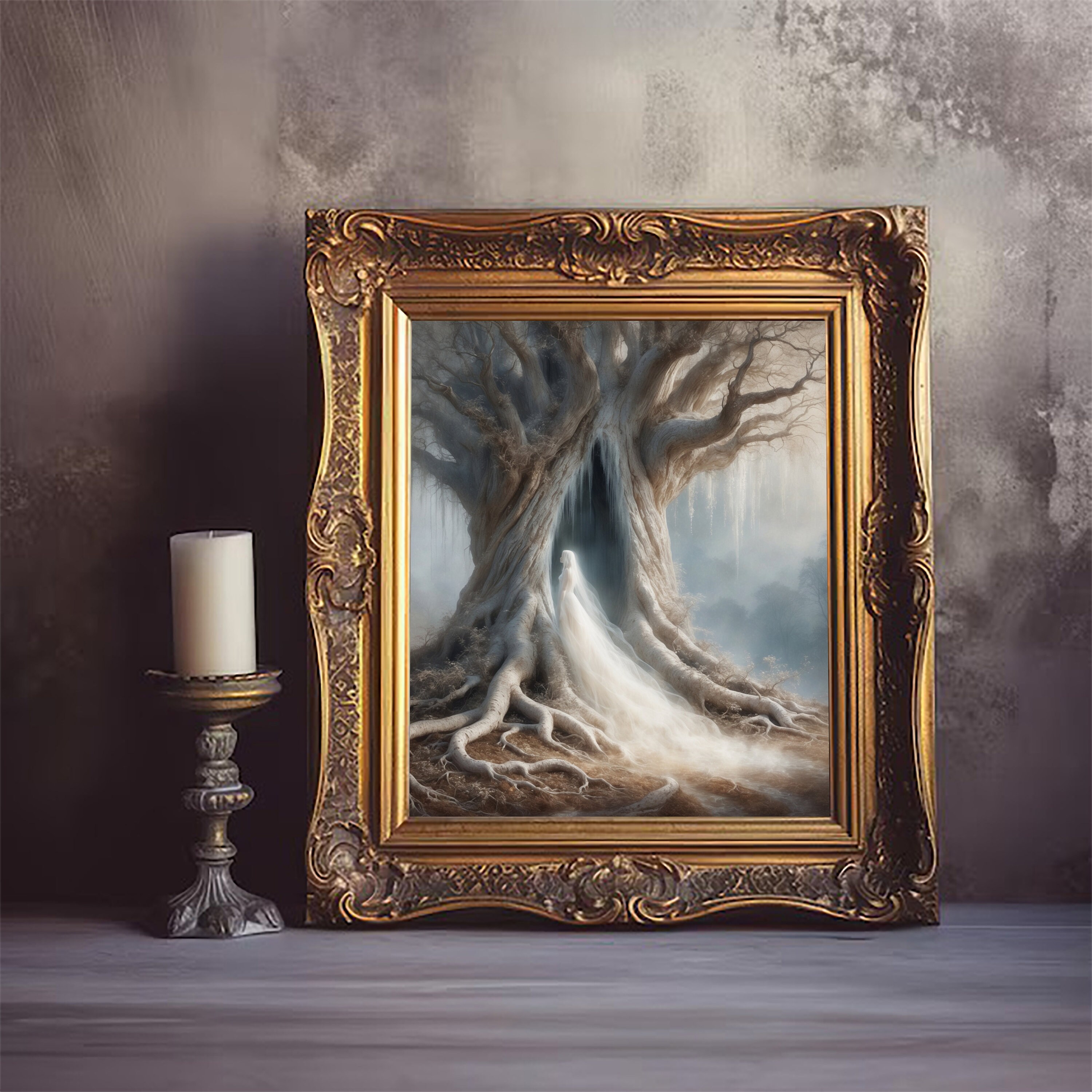 Haunting Nature Landscape Wall Art Print - Surreal Gothic Fantasy ...