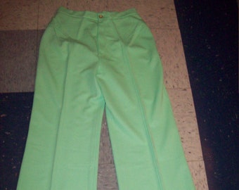 Vintage Trousers Army Green Military Hand Painted Cargo Pants Size 14 OOAK