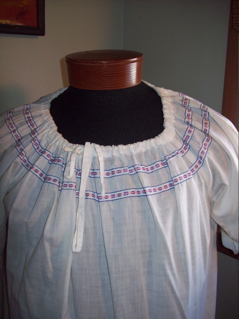 Vintage 60s 70s Peasant Style Hippie BoHo SoHo Blouse Top Retro Short Sleeve Rockabilly Blouse Women/'s Lounge Hostess Festival Shirt