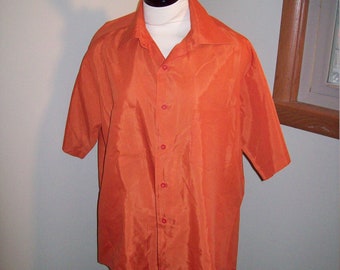 Burnt Orange Mens Dress Shirt - Etsy 