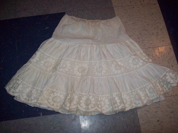 Original Vintage 50s 60s White Skirt Dress Crinoli