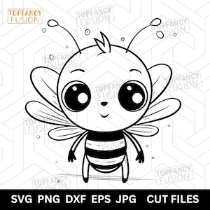 Cute Bee SVG PNG, Lovely Bee, Baby Bee SVG Files for Cricut, Commercial Use, Instant Digital Download, Adorable Animal Craft Designs