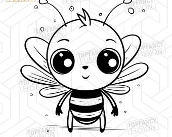 Cute Bee SVG PNG, Lovely Bee, Baby Bee SVG Files for Cricut, Commercial Use, Instant Digital Download, Adorable Animal Craft Designs