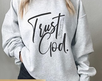 Trust God SVG: Christian Faith, Bible Verse (PNG, EPS)