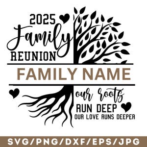 Árvore de Reunião de Família 2025 SVG PNG Árvore Genealógica Svg Designs Árvore da Vida Svg Png Reunião Svg Png Ideias para Camisetas de Reunião de Família, Projetos Cricut