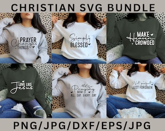 Christian SVG Bundle: Religious Bible Verse Designs (Digital Files)