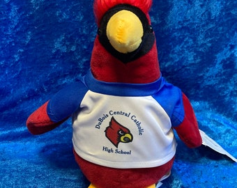 Personalized DuBois Central Cardinal Plush Bear with Custom Message