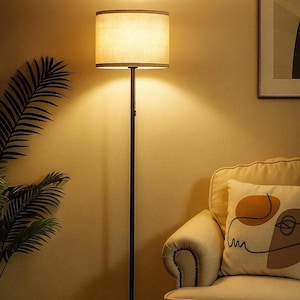 Modern Minimalist Floor Lamp, Luxury Standing Lamp for Living Room & Bedroom, Soft Warm Cool Light Home Décor Lighting