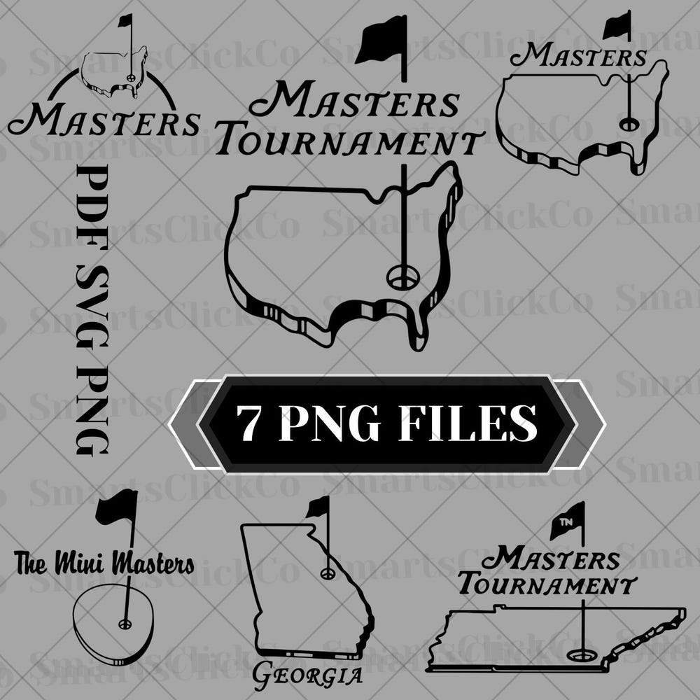 Masters Golf Icon , Masters Golf Icon Clipart , Masters Golf Png , Masters Golf Tournament Svg , Master Golf Vector , Digital Download Peckshirt Style