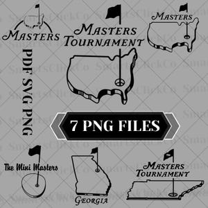 Símbolo de Masters Golf, Clipart de símbolo de Masters Golf, PNG de Masters Golf, SVG de torneo de Masters Golf, Vector de Masters Golf, Descarga digital