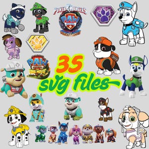 Paw Petrol SVG , Paw Petrol PNG Files , Paw Petrol Clipart and Stickers , Paw Petrol Sublimation , Paw Petrol Cricut  SVG , Digital Download