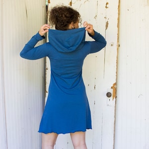 Paige Lightweight Organic Hoodie - Organic Cotton Blend - Choose Your Color - Made to Order Eco Fashion - Spring Summer Hooded Dress, Tunic