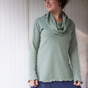 Dessa ~ Organic Fleece Cowl Neck Sweatshirt - Hemp and Organic Cotton Fleece - Made to Order - Choose Your Size & Color - Ethical Fashion