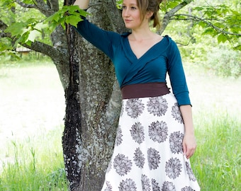 Fiona V-Neck Dress Organic Fabric Made to Order Choose | Etsy