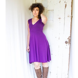 Astrid Sleeveless Midi Sleeve Dress - Organic Cotton Blend Fit & Flare Knee Length w/ Lined Bust - Custom Made to Order - Choose Your Color