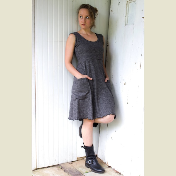 Melina Hemp Passport Pocket Dress - Hemp & Organic Cotton Lightweight Jersey - Made to Order - Many Colors Available - Eco Fashion