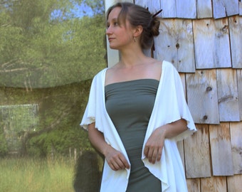 Maya Shrug Vest - Organic Fabric - Made to Order - 16 Colors Available - Handmade in USA - Ethical Fashion - Eco Chic - Lightweight Jersey