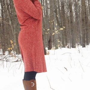 Organic black hooded cotton clothes ruffles long fall Dress