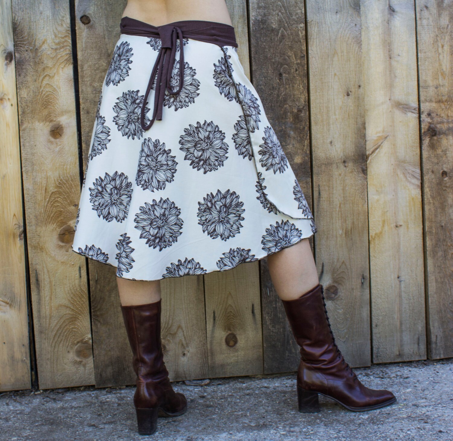 Dahlia Wrap Skirt Organic Cotton Sateen Made to Order - Etsy