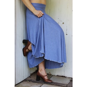 Hemp & Organic Cotton Maxi Wrap Skirt - Organic Full Length Wrap Skirt - Hemp Lightweight Jersey - Made to Order - Choose Your Color - Eco
