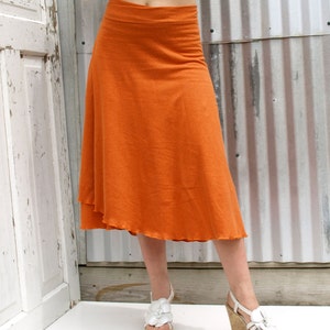 Hemp Mid Calf Jersey Wrap Skirt Made to Order Several Colors to Choose From image 4