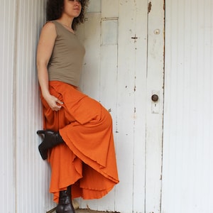 Hemp and Organic Cotton Full Length Wrap Skirt - Organic Clothing Made to Order - Choose Your Color