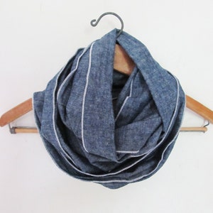 Hemp Organic Cotton Infinity Scarf Lightweight Great Gift image 4