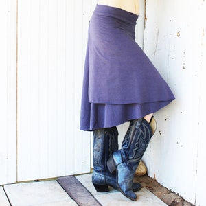 Below Knee Organic Wrap Skirt - Many Colors Available - Organic Fabric