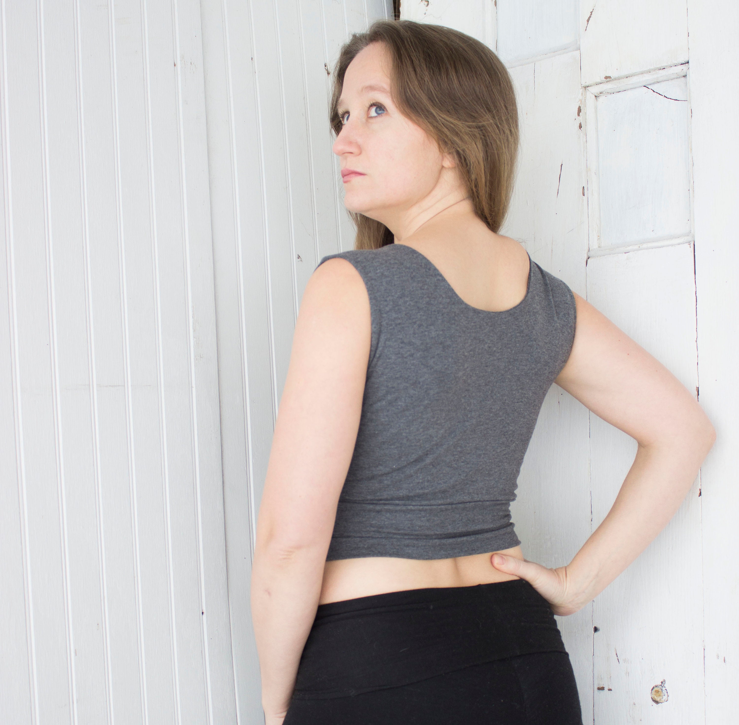 Organic Cotton Essential Bralette / Crop Top - Double Lined