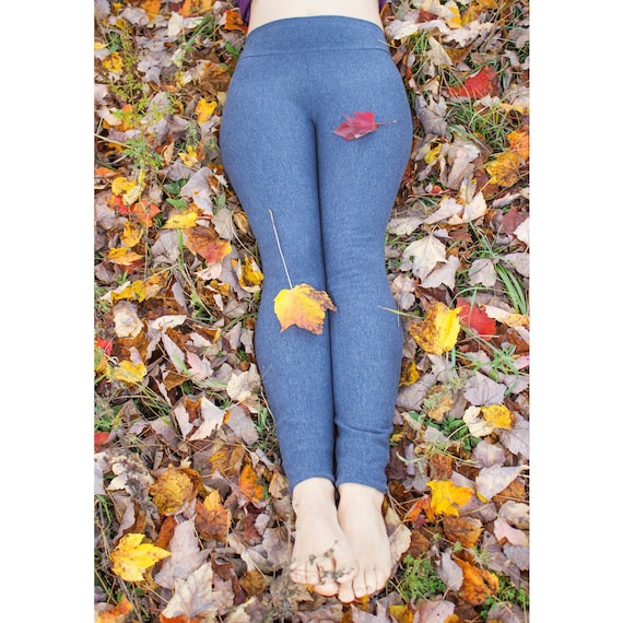 Organic Cotton & Tencel Fleece Leggings Made to Order Eco Friendly Ethical  Fashion Warm Winter Leggings Natural Fiber Fleece 