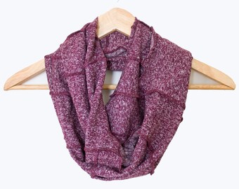 Hemp & Organic Cotton Infinity Scarf - Jersey Knit - GREAT GIFT - Many Colors Available - Fast Shipping, Patchwork Chunky Cowl Circle Scarf