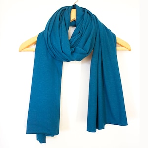 Hemp and Organic Cotton Scarf - Unisex - Men&#39;s Scarf - Extra Large - Natural Fiber Jersey - Long - Eco Friendly Gift - Sustainable - Casual