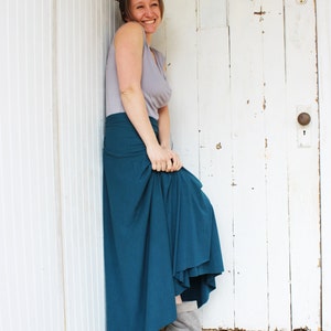 Full Length Wrap Skirt (Soy or Bamboo Organic Cotton) - Many Colors to Choose From - Made to Order - Maternity - Plus Size - Petite