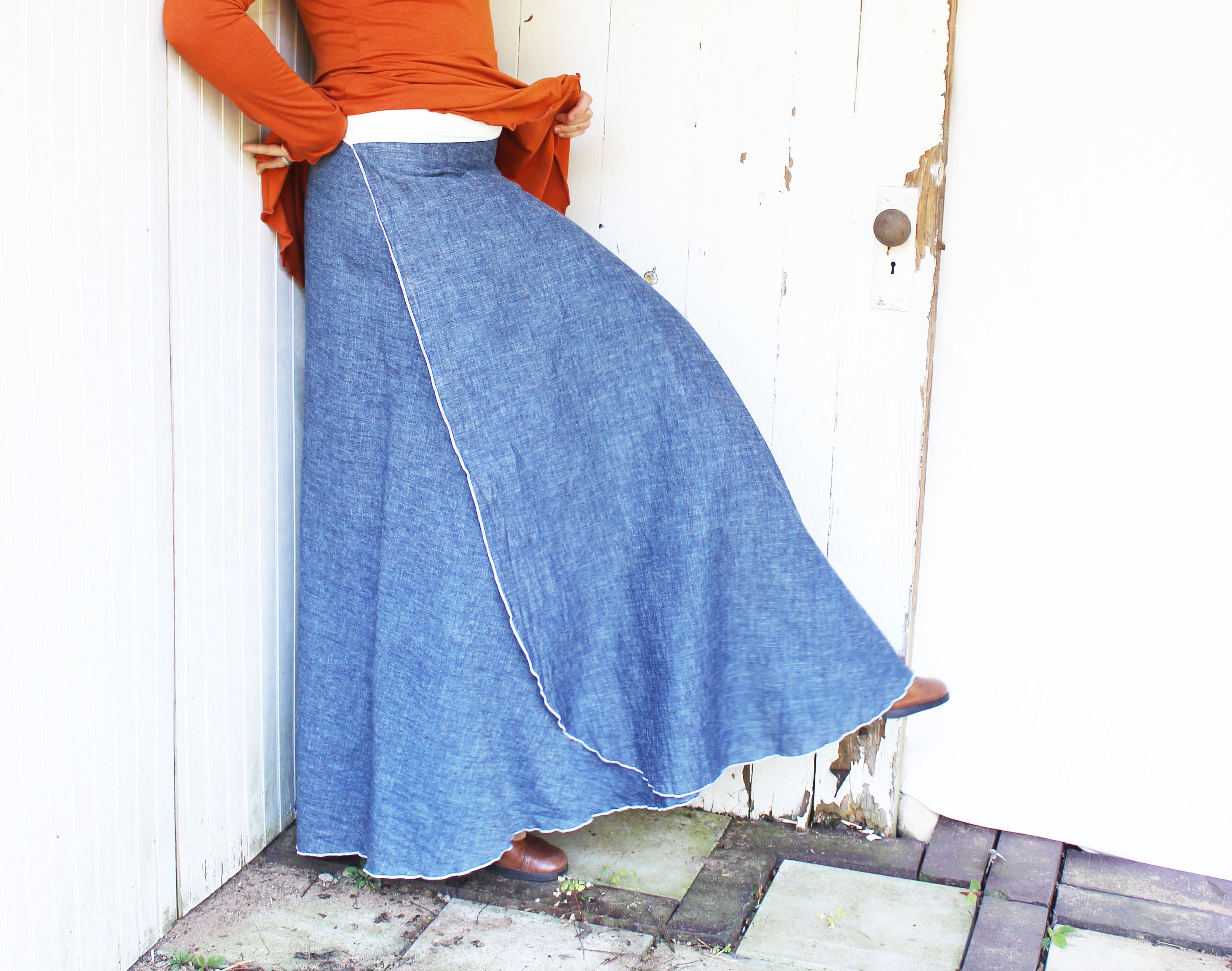 Cotton on denim wrap skirt hotsell